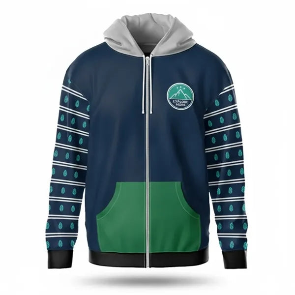 Full Zip Lightweight Unisex Hoodie Sublimated