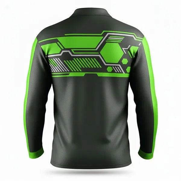 Sublimated Silk Feel 180G Long Sleeve Polo Shirt