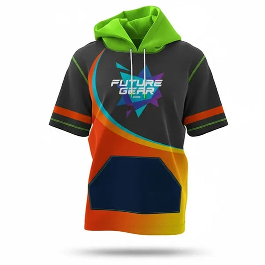 Unisex Lightweight Sublimated Short Sleeve Hoodie