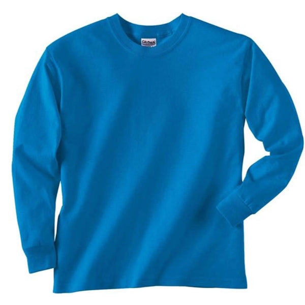 Gildan Youth Ultra Cotton Long Sleeve Tee - Dark/Color