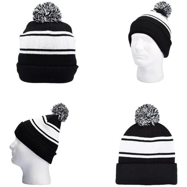 Knit Beanie with Pom-Pom