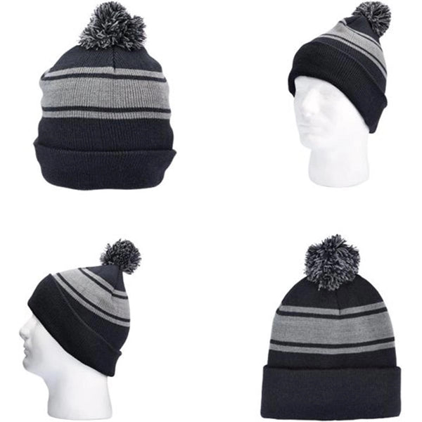 Knit Beanie with Pom-Pom