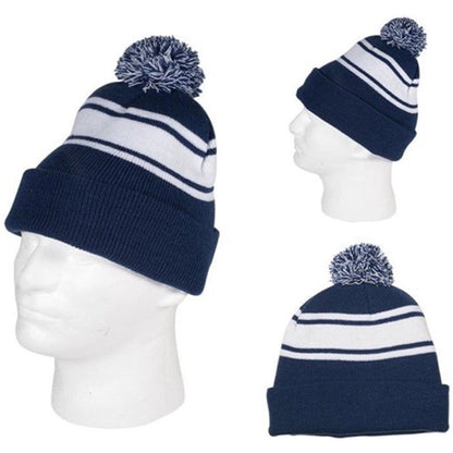 Knit Beanie with Pom-Pom