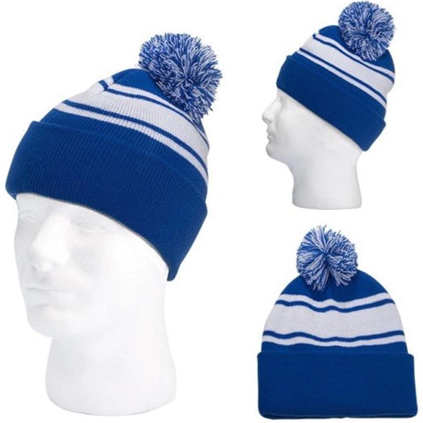 Knit Beanie with Pom-Pom