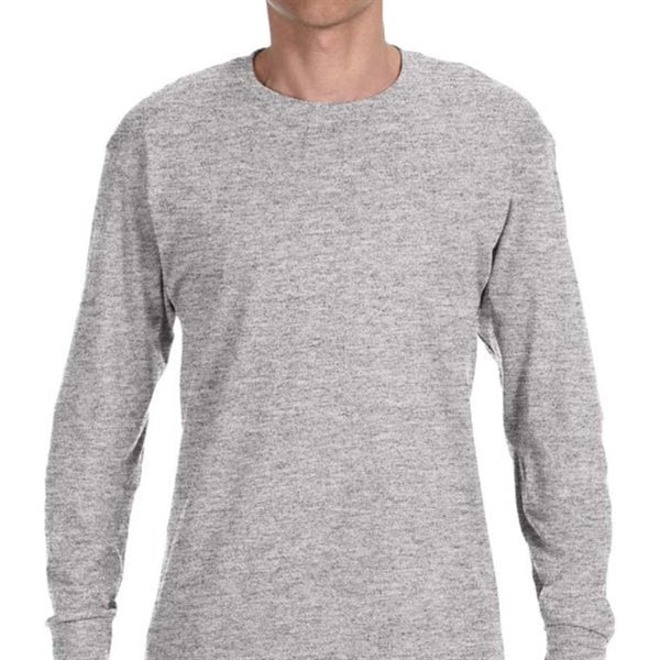 Hanes 6 oz. Tagless Long-Sleeve T-Shirt - Light/Heather