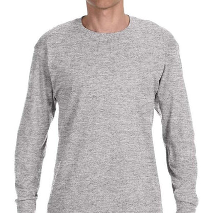 Hanes 6 oz. Tagless Long-Sleeve T-Shirt - Light/Heather