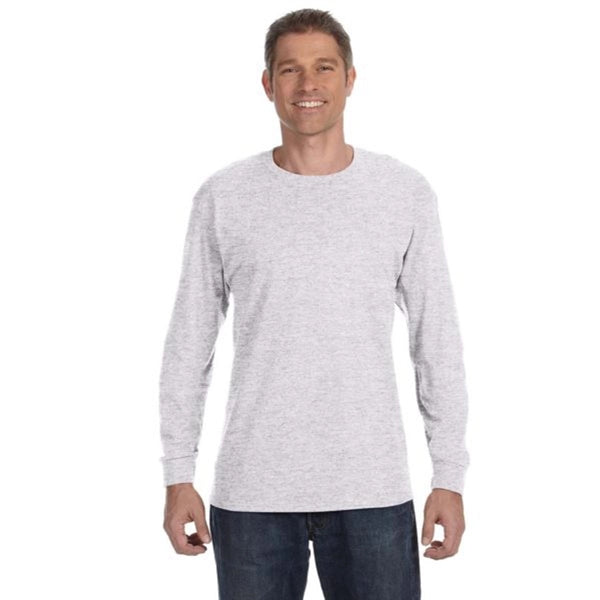 Hanes 6 oz. Tagless Long-Sleeve T-Shirt - Light/Heather