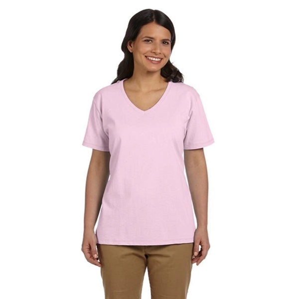 Hanes Ladies' 5.2 oz ComfortSoft V-Neck Cotton T-Shirt