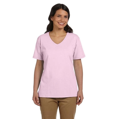 Hanes Ladies' 5.2 oz ComfortSoft V-Neck Cotton T-Shirt