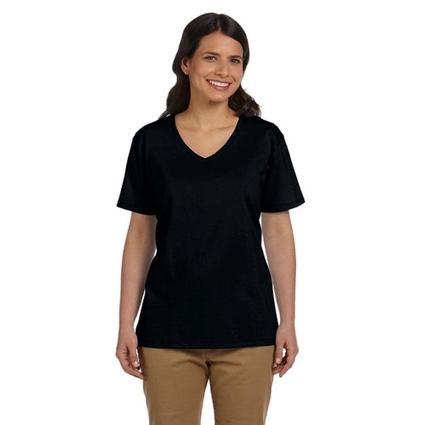 Hanes Ladies' 5.2 oz ComfortSoft V-Neck Cotton T-Shirt