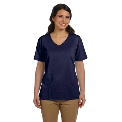Hanes Ladies' 5.2 oz ComfortSoft V-Neck Cotton T-Shirt