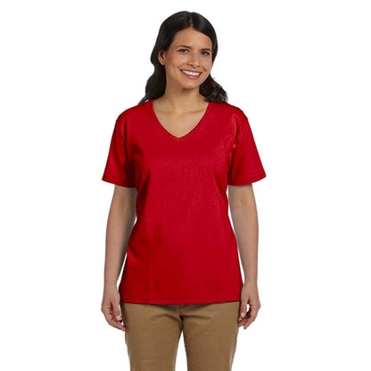 Hanes Ladies' 5.2 oz ComfortSoft V-Neck Cotton T-Shirt
