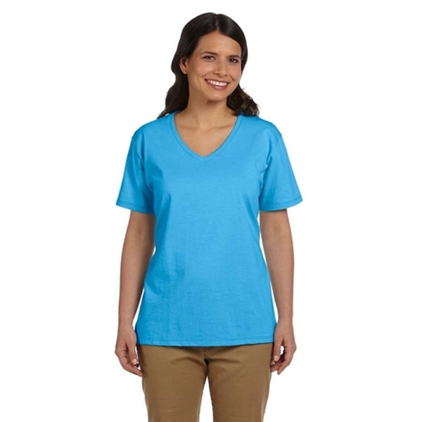 Hanes Ladies' 5.2 oz ComfortSoft V-Neck Cotton T-Shirt