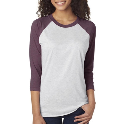Next Level Unisex Triblend 3/4 Sleeve Raglan Tee