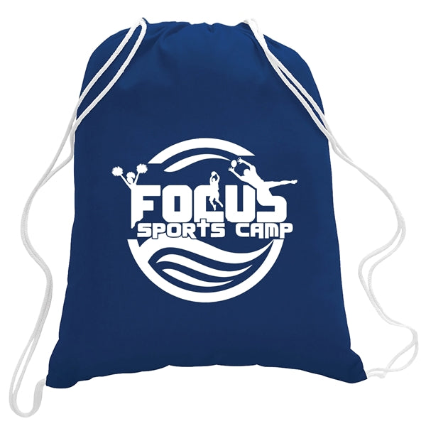 5.5 oz. Cotton Canvas Drawstring Cinch Backpack