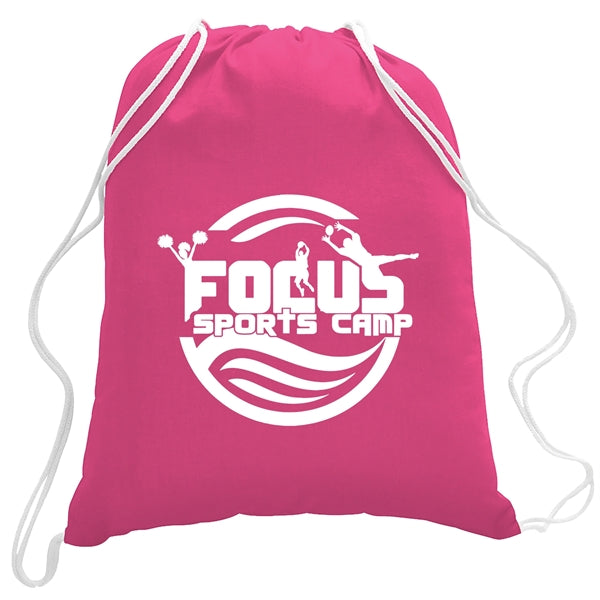 5.5 oz. Cotton Canvas Drawstring Cinch Backpack