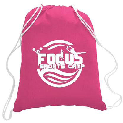 5.5 oz. Cotton Canvas Drawstring Cinch Backpack
