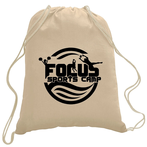 5.5 oz. Cotton Canvas Drawstring Cinch Backpack