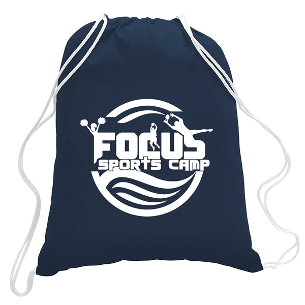 5.5 oz. Cotton Canvas Drawstring Cinch Backpack