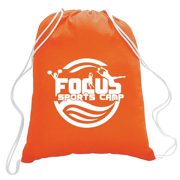 5.5 oz. Cotton Canvas Drawstring Cinch Backpack