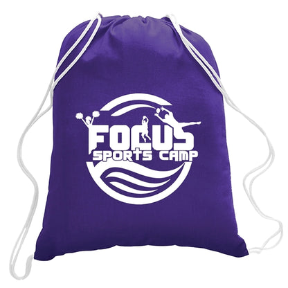 5.5 oz. Cotton Canvas Drawstring Cinch Backpack