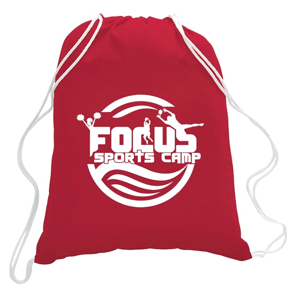 5.5 oz. Cotton Canvas Drawstring Cinch Backpack