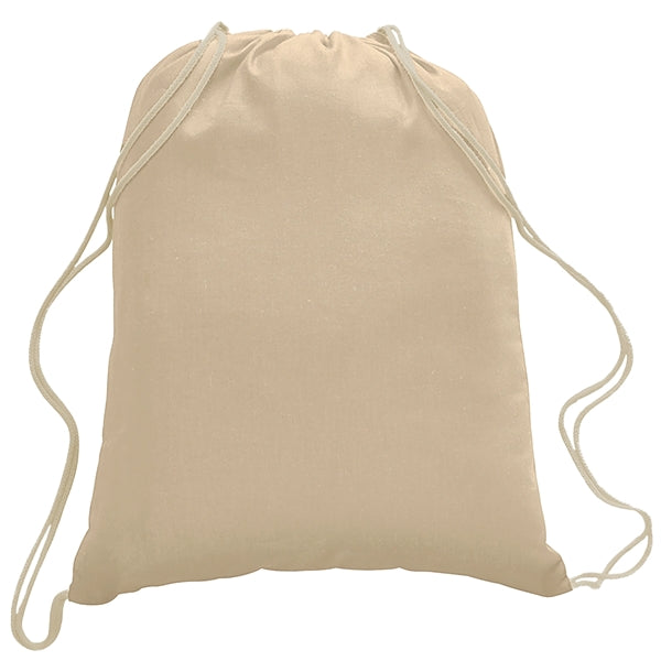 5.5 oz. Cotton Canvas Drawstring Cinch Backpack