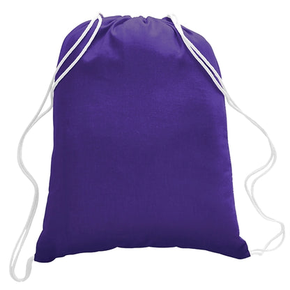 5.5 oz. Cotton Canvas Drawstring Cinch Backpack