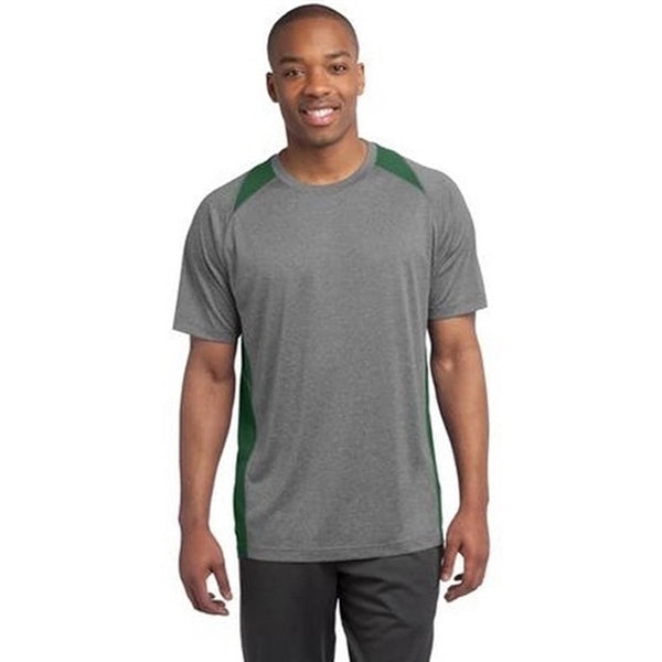 Sport-Tek Heather Colorblock Contender Tee - Dark/All