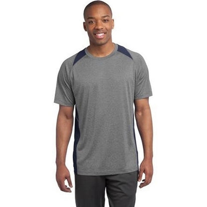 Sport-Tek Heather Colorblock Contender Tee - Dark/All