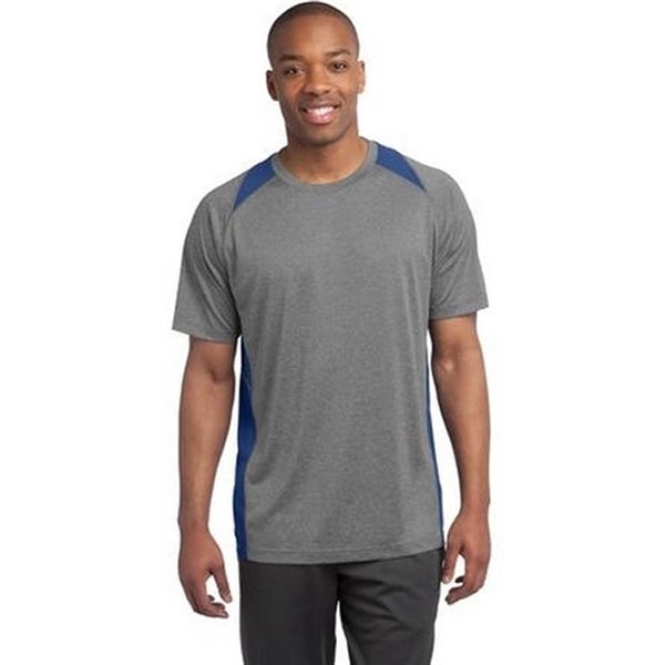 Sport-Tek Heather Colorblock Contender Tee - Dark/All