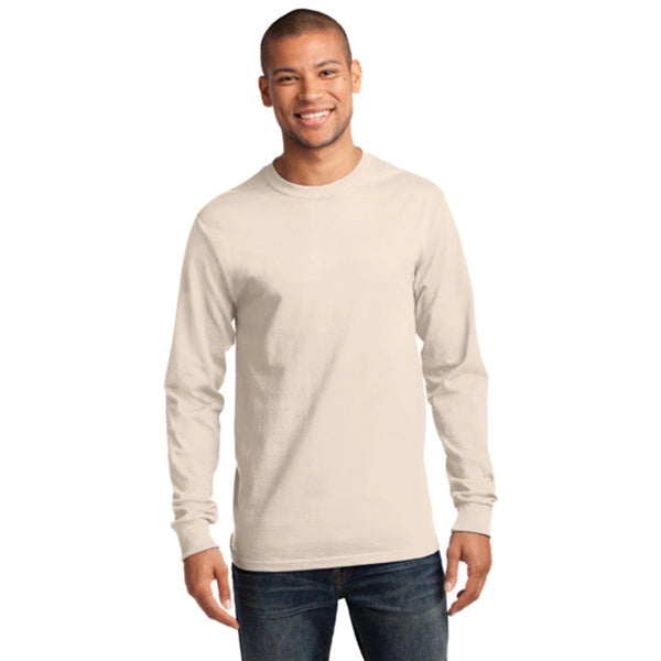 Port & Company Long Sleeve Essential T-Shirt - White/Neutral