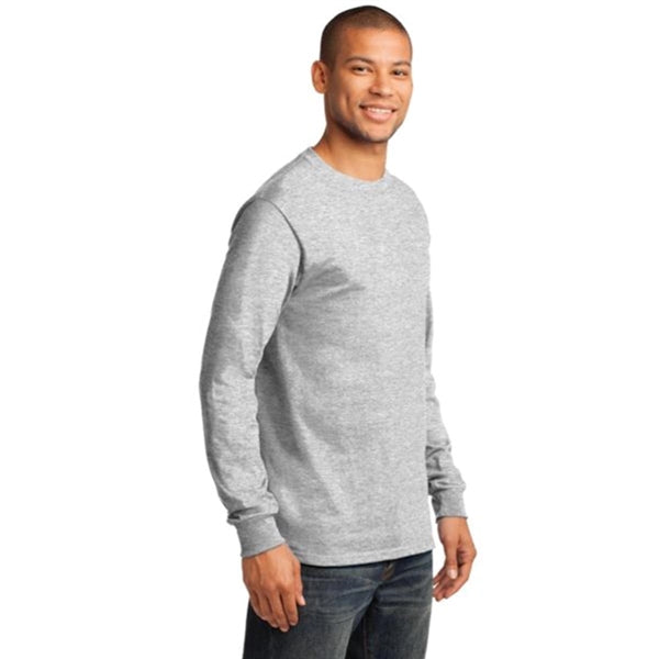 Port & Company Long Sleeve Essential T-Shirt - Light/Heather