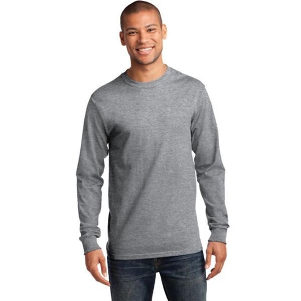 Port & Company Long Sleeve Essential T-Shirt - Light/Heather