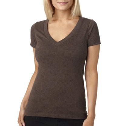 Next Level Women's CVC Deep V-Neck Tee