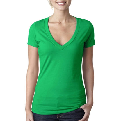 Next Level Women's CVC Deep V-Neck Tee