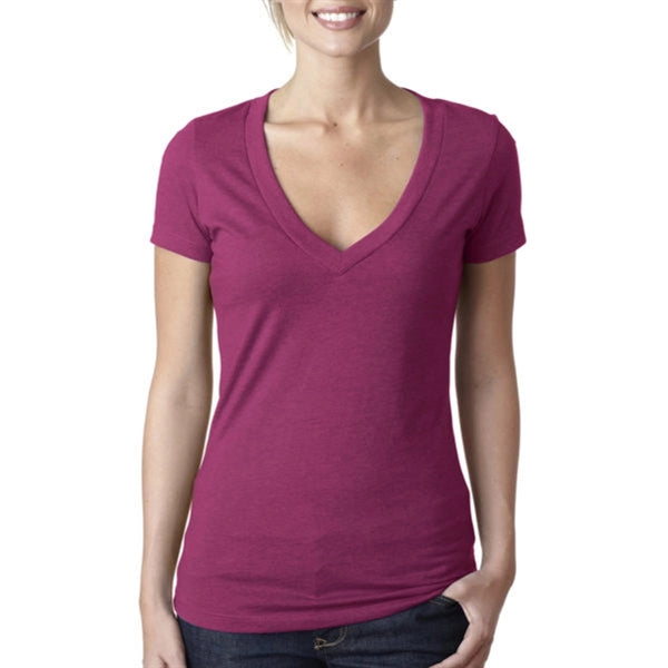 Next Level Women's CVC Deep V-Neck Tee