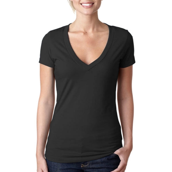 Next Level Women's CVC Deep V-Neck Tee