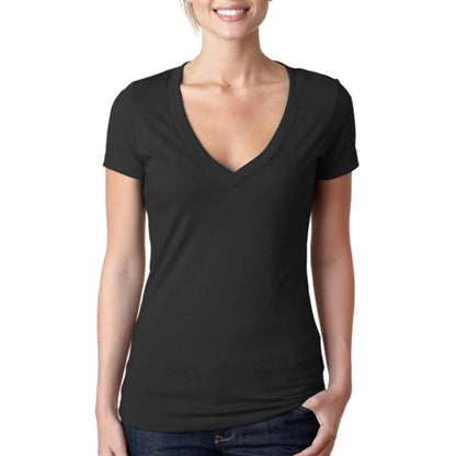 Next Level Women's CVC Deep V-Neck Tee