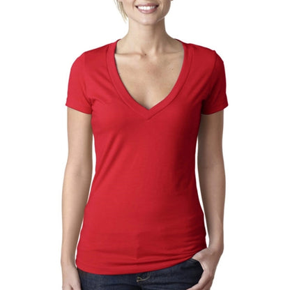 Next Level Women's CVC Deep V-Neck Tee