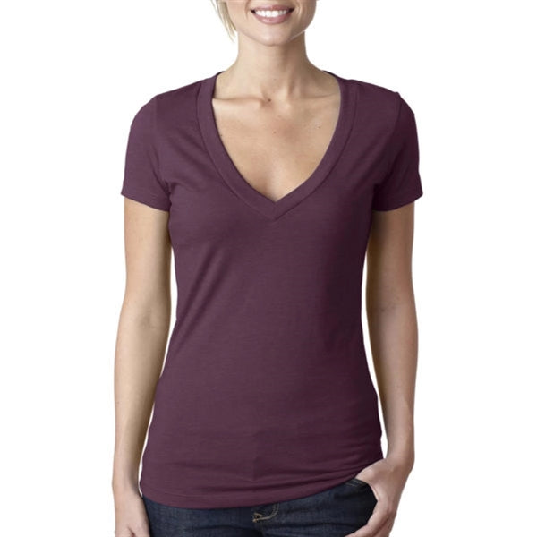 Next Level Women's CVC Deep V-Neck Tee