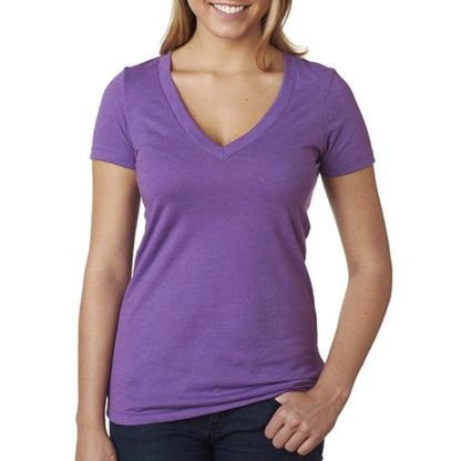 Next Level Women's CVC Deep V-Neck Tee