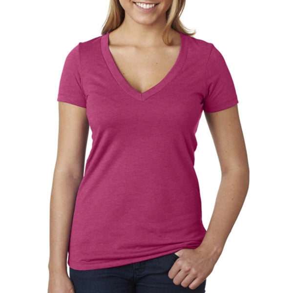 Next Level Women's CVC Deep V-Neck Tee