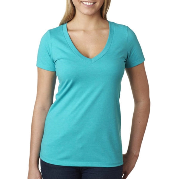 Next Level Women's CVC Deep V-Neck Tee