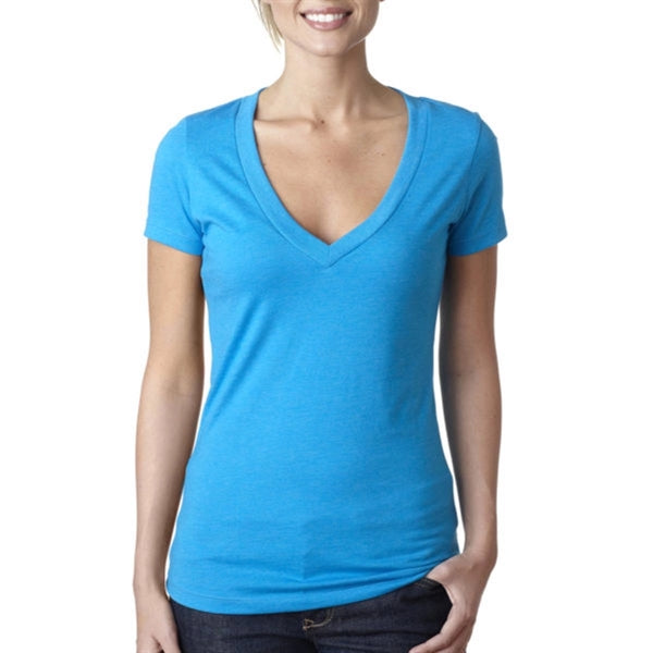 Next Level Women's CVC Deep V-Neck Tee