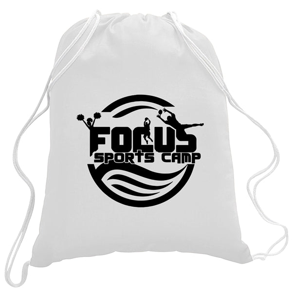 5.5 oz. Cotton Canvas Drawstring Cinch Backpack