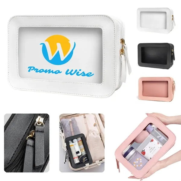 Transparent PVC Waterproof Zipper Cosmetic Toiletry Bag
