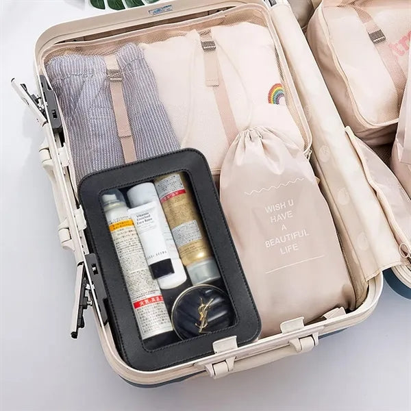 Transparent PVC Waterproof Zipper Cosmetic Toiletry Bag