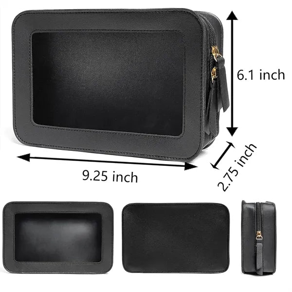 Transparent PVC Waterproof Zipper Cosmetic Toiletry Bag