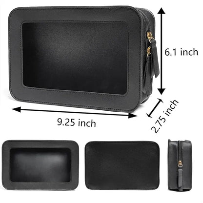 Transparent PVC Waterproof Zipper Cosmetic Toiletry Bag